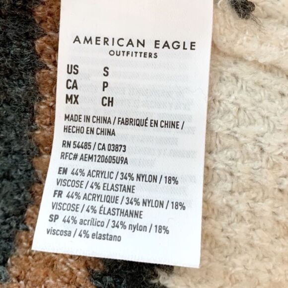 American Eagle Outfitters oversized v-neck striped sweater size Small EUC - Picture 7 of 7